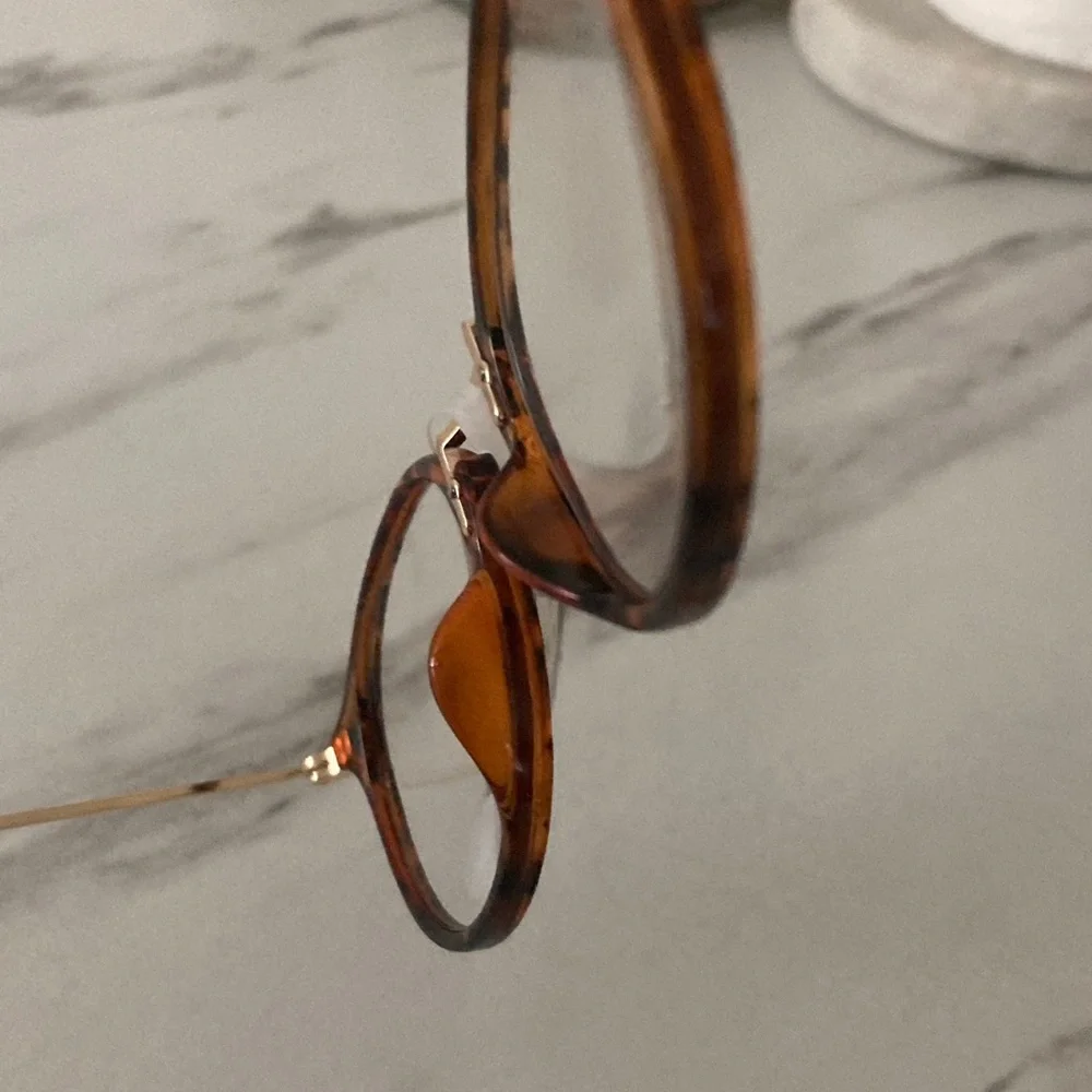 ME Makeover Essentials Tortoise Oval Glasses with Gold Bridge